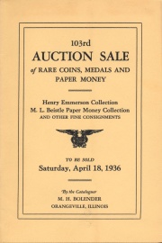 103rd auction sale of rare coins, medals, and paper money. [04/18/1936]