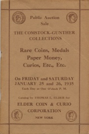 Public auction sale : the Comstock--Gunther collections. [01/25/1935]
