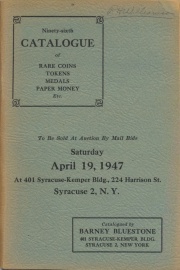 Ninety-sixth catalogue of rare coins, tokens, medals, paper money, etc. [04/19/1947]
