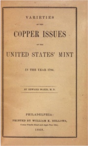 First edition. Photo courtesy of George Frederick Kolbe - Fine Numismatic Books.