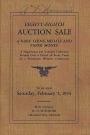 Eighty-Eighth Auction Sale of Rare Coins, Medals and Paper Money