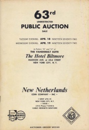63rd unrestricted public auction sale. [04/18-19/1972]