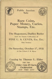 Public auction sale : the Hagemann, Dudley Butler, and an estate sale. [10/17/1931]