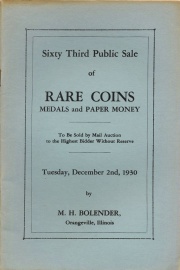Sixty third public sale of rare coins, medals, and paper money. [12/02/1930]
