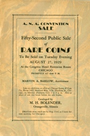 Fifty-second public sale of rare coins. [08/27/1929]