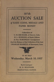 107th auction sale of rare coins, medals, and paper money. [03/10/1937]