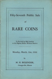 Fifty-seventh public sale of rare coins. [03/31/1930]