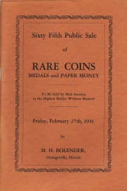 Sixty fifth public sale of rare coins, medals, and paper money. [02/27/1931]