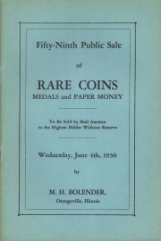 Fifty-ninth public sale of rare coins, medals, and paper money. [06/04/1930]