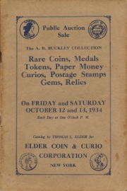 Public auction sale : the A. R. Buckley collection. [10/12-13/1934]