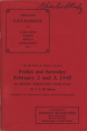 Eighty-sixth catalogue of rare coins, tokens, medals, paper money, etc. [02/02-03/1945]