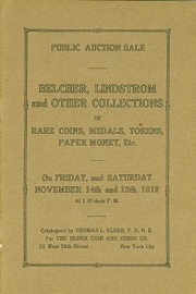 Catalogue of public auction sale ... properties of M. C. H., New Jersey, Wm. Belcher, esq., Otto Lindstrom, the late Everett Janson Wendell, etc. [11/14/1919]