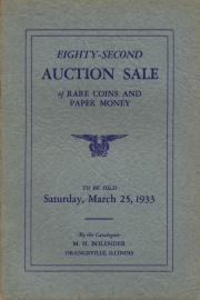 Eighty-second auction sale of rare coins and paper money. [03/25/1933]