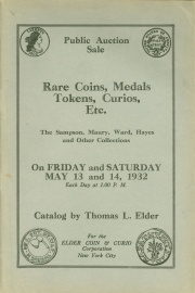 Public auction sale : the Ward, Hayes, Maury and Sampson collections. [05/13/1932]