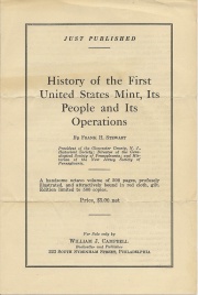 Prospectus.Photo courtesy of Wayne K. Homren Numismatic Library.