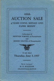 109th auction sale of rare coins, medals, and paper money. [06/03/1937]