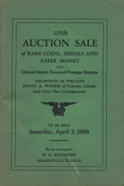 115th auction sale of rare coins, medals, and paper money and United States encased postage stamps. [04/02/1938]