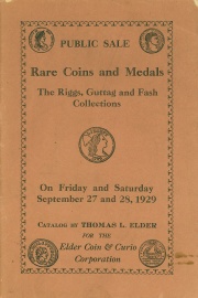 Public sale : the Fash, Riggs, Guttag and other collections. [09/27/1929]