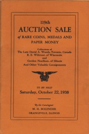 119th auction sale of rare coins, medals, and paper money. [10/22/1938]