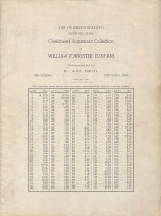Prices realized list.Photo courtesy of Thomas Wetter Numismatic Library.