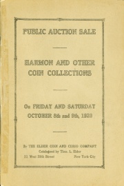 Public sale : Catalogue of a most important coin sale. [10/08/1920]
