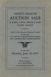 Ninety-eighth auction sale of rare coins, medals and paper money. [06/29/1935]