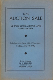 147th auction sale of rare coins, medals, and paper money. [07/10/1942]