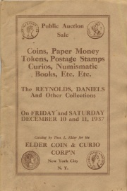 Public auction sale : the Reynolds, Daniels and other collections ... [12/10/1937]