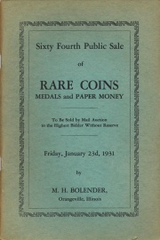 Sixty fourth public sale of rare coins, medals, and paper money. [01/23/1931]