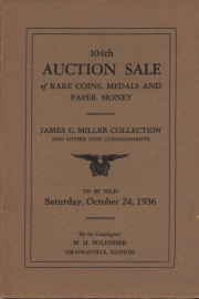 104th auction sale of rare coins, medals, and paper money. [10/24/1936]