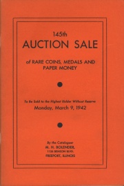 145th auction sale of rare coins, medals, and paper money. [03/09/1942]