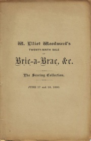 EXECUTOR'S SALE. CATALOGUE OF BRIC-A-BRAC BELONGING TO THE ESTATE OF THE LATE DR. GIDEON N. SEARING, OF HEMPSTEAD, LONG ISLAND.