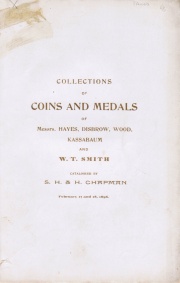 CATALOGUE OF AMERICAN & FOREIGN COINS OF O.P. HAYES, DR. W.S. DISBROW, ISAAC WOOD, C.H. KASSABAUM, AND W.T. SMITH