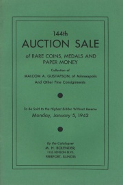 144th auction sale of rare coins, medals, and paper money. [01/05/1942]