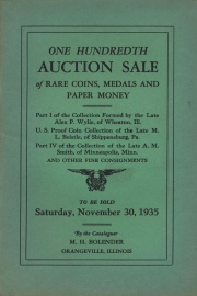 One hundredth auction sale of rare coins, medals, and paper money. [11/30/1935]