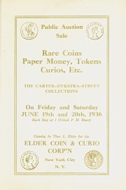 Public auction sale : the Carter-Dykstra-Street collections. [06/19/1936]