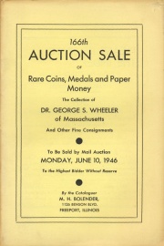 166th auction sale of rare coins, medals, and paper money. [06/10/1946]