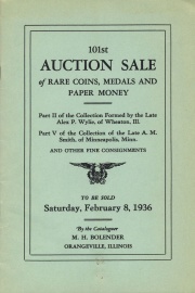 101st auction sale of rare coins, medals, and paper money. [02/08/1936]