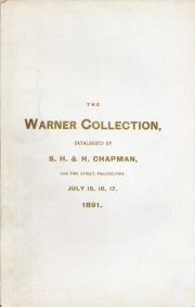 CATALOGUE OF THE LARGE COLLECTION OF ANCIENT GREEK AND ROMAN, ENGLISH, FOREIGN AND AMERICAN COINS AND MEDALS. EXTENSIVE COLLECTION OF MASONIC MEDALS AND THE LARGEST COLLECTION OF COMMUNION TOKENS IN AMERICA, IF NOT THE WORLD. THE PROPERTY OF MRS. THOMAS WARNER, OF COHOCTON, STEUBEN CO., N.Y.