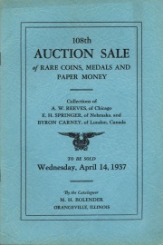 108th auction sale of rare coins, medals, and paper money. [04/14/1937]