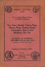 Public auction sale of the Huston, Liveright, Barnet, Heinrich, Kershaw and other consignments ... [12/23/1932]