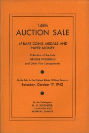 148th auction sale of rare coins, medals, and paper money. [10/17/1942]