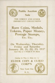 Public auction sale : the Street and other important collections. [01/20/1937]